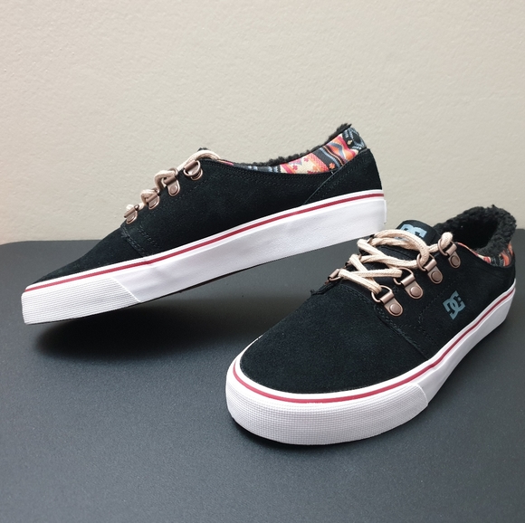 DC Other - Men's DC Trase WNT Skate Shoes Suede Black White Size 7.5